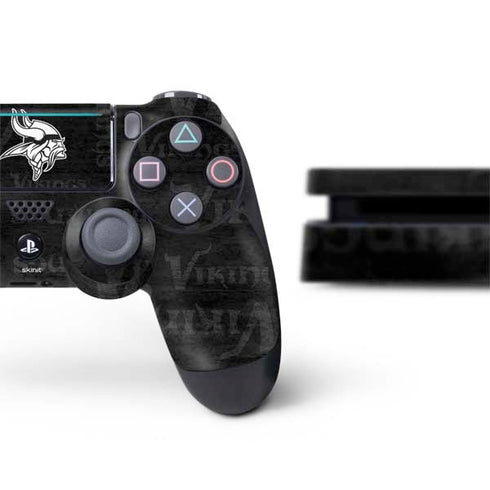 NFL Minnesota Vikings Black & White PS4 Slim Bundle Skin